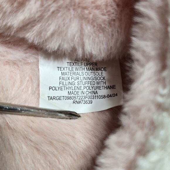 Joe Boxer Nordstrom XL 11-12 Pink Cowboy Wink/Smiley Faux Fur Lined Slippers - Picture 7 of 10